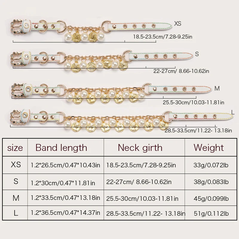 럭셔리 애완견 진주 목걸이 및 가죽 끈, 강아지 목걸이, 크리스탈 라인석 가죽 진주 가죽 끈, 작은 개 액세서리