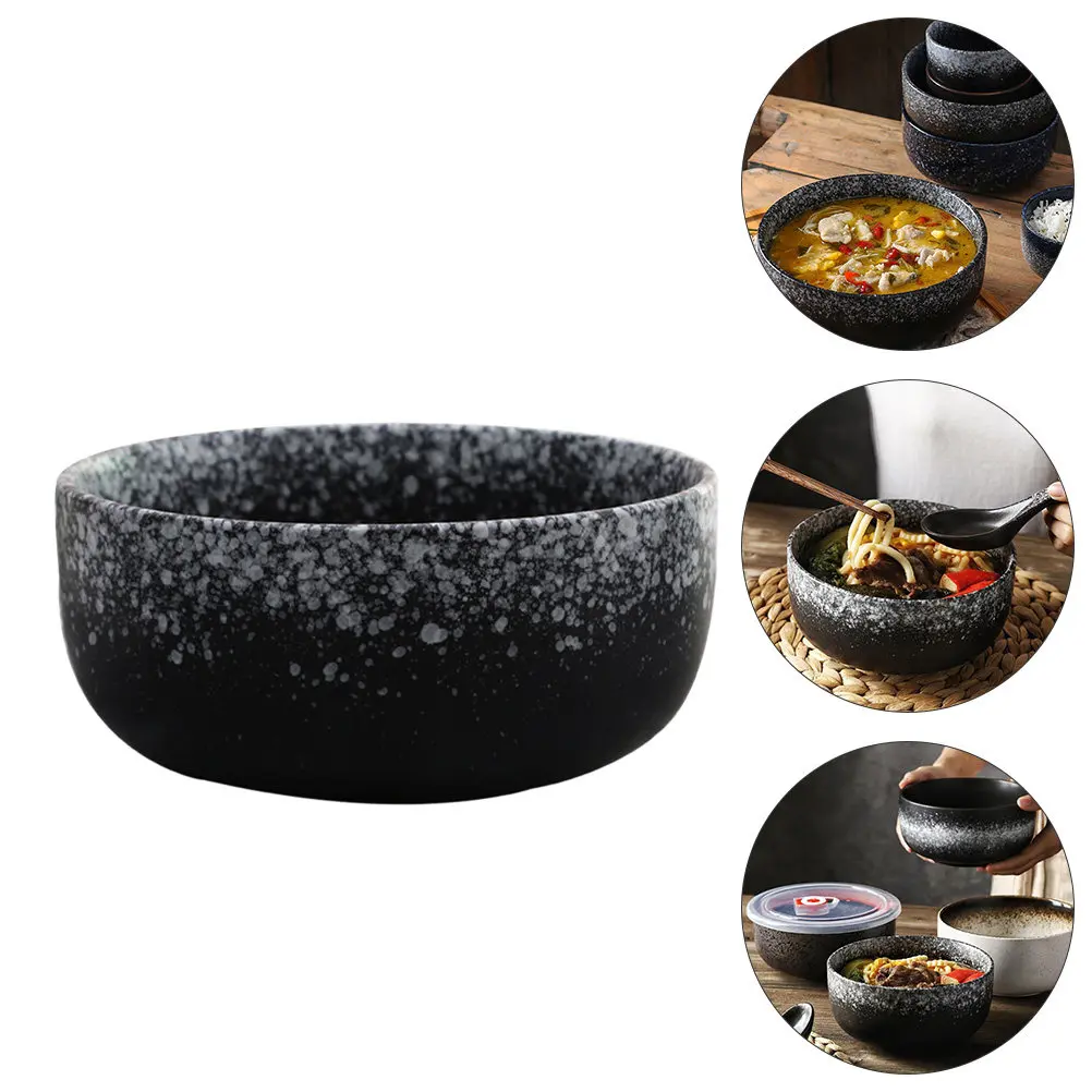 

1Pcs Japanese Ceramic Bowl Ramen Bowl Assorted Soup Salad Fruit Serving Kitchen Supplies Ceramic Bowls