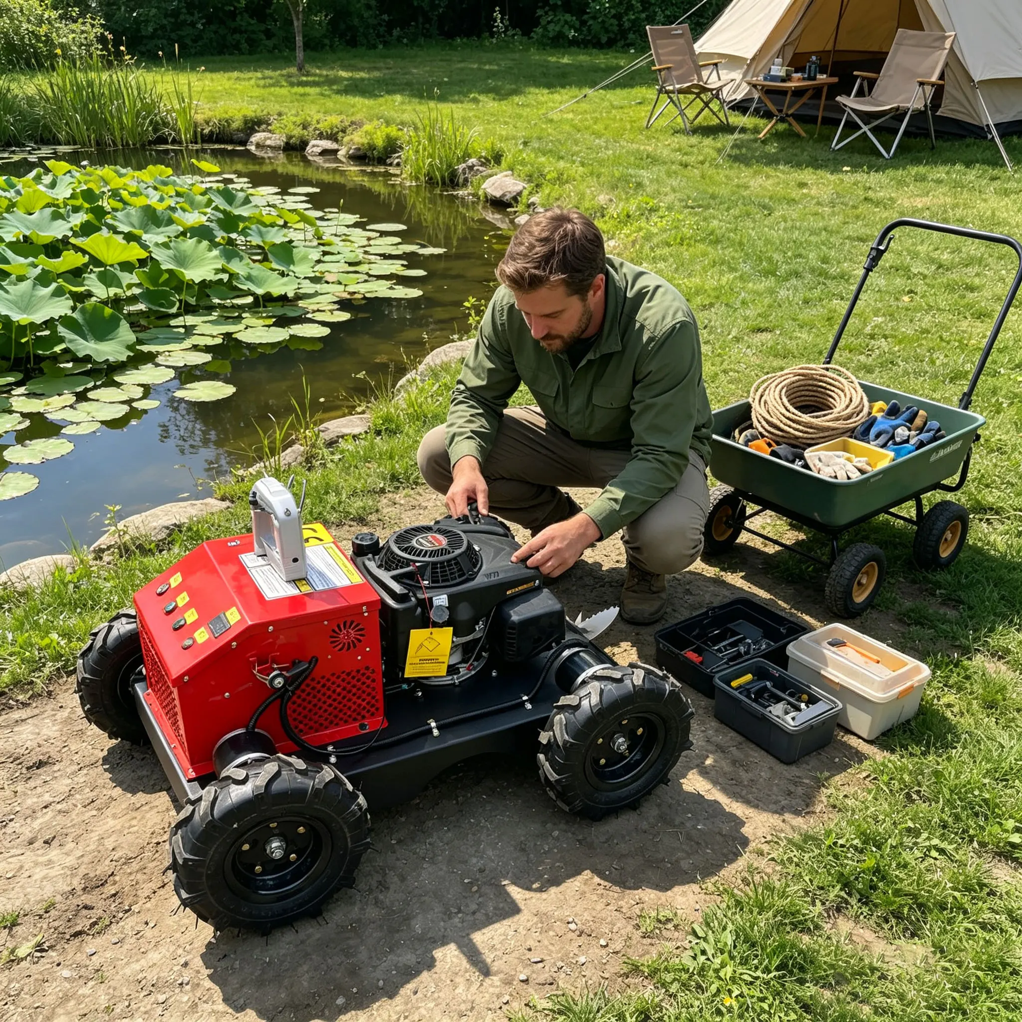 Customized hydraulic advanced self-propelled design large property maintenance lawn mower, lawn mowing robot