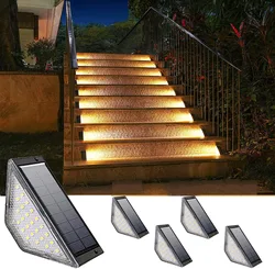 LED Solar Step Lamp Stair Light Outdoor Deck Lights Fence Lights Waterproof Solar Lights or Railing Stairs Step Fence Yard Patio