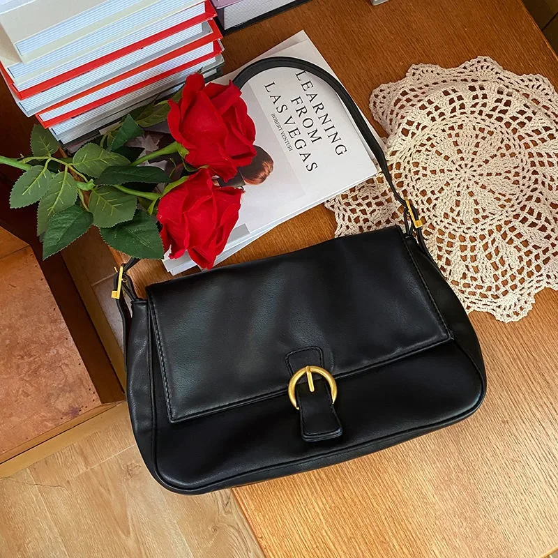 Fashion Black Casual Crossbody Vintage High Capacity Bolso Mujer Women Shoulder Bag Korean Style Femme Shoulder Bags