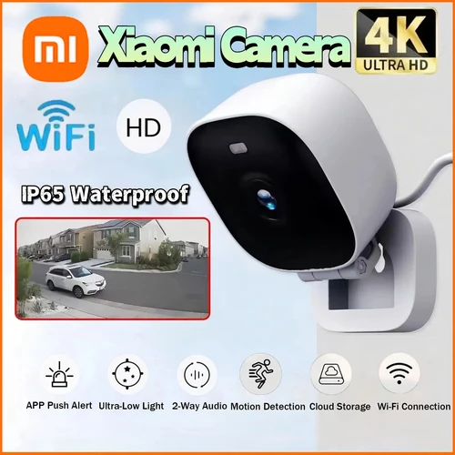 XIAOMI MIJIA 4K cámara de seguridad WiFi Monitor de visión nocturna IP65 impermeable detección de movimiento vigilancia en tiempo Real cámara de diálogo