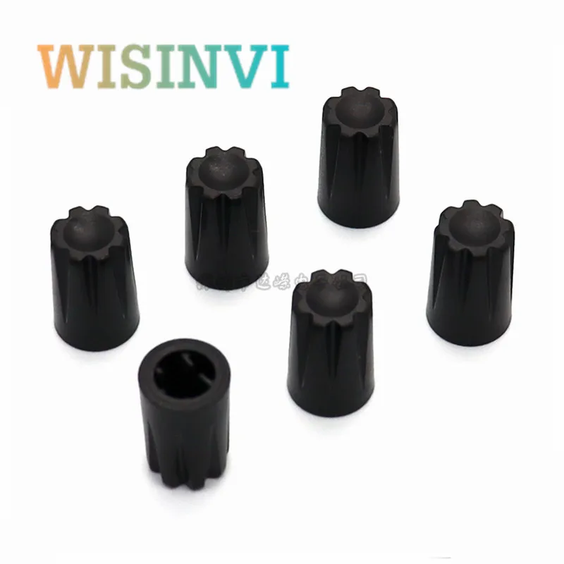 10PCS Plastic Knob Cap Diameter 12mm Height 18mm Potentiometer Encoder Knob Without Indication Mark D Inner Hole 6MM