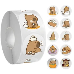 500pcs/Roll cartoon Capybara Sticker Cute Luggage Laptop Cup Phone Diary Book Waterproof Graffiti Decorative Kids Stickers Toy