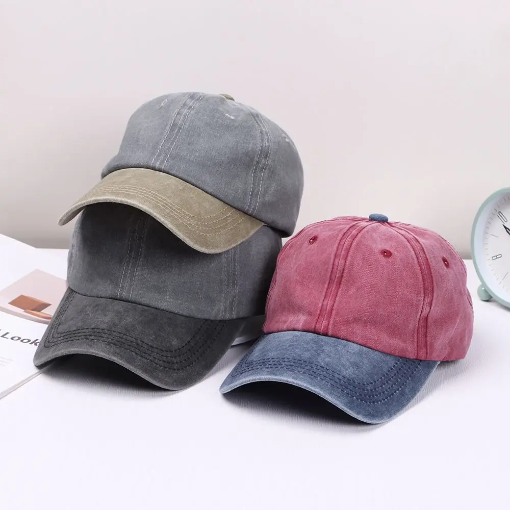 Fashion Vintage Adjustable Distressed Faded Caps WASHED DENIM Cap Sunscreen Hats Baseball Hats Adjustable