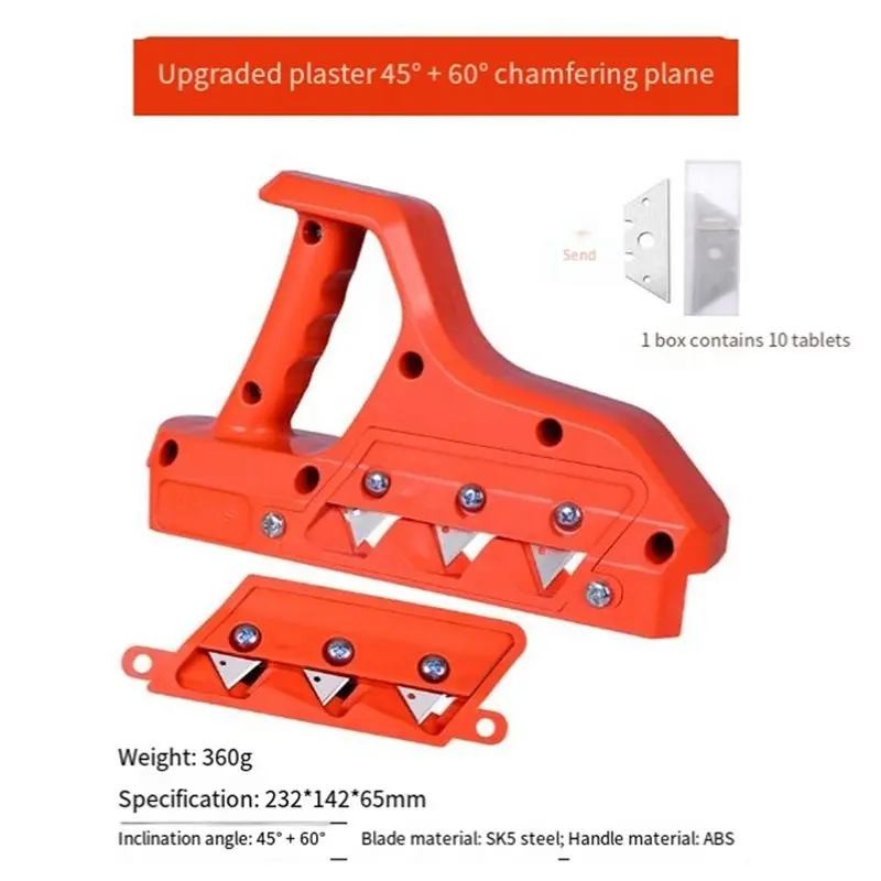 [NEW!X13A】 Woodworking Hand Tool Adjustable Chamfer Plane, Gypsum Board Corner Planer Multi Angle For Drywall Corners Cutter