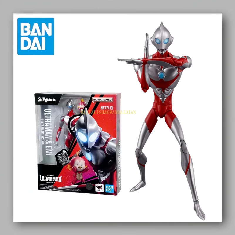 Фигурка Bandai Ultraman: Rising, модель-конструктор, аниме-фигурки SHF Ultraman & Emi, коллекционная модель, фигурка-игрушка, украшение для рабочего стола.