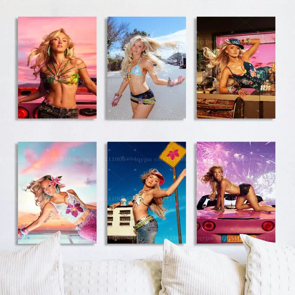 Z-Zara Larsson Midnight Sun Poster Cool Wall Decor Art Print Matte Frameless Posters for Bedroom Office Living Room Home Decor