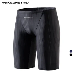 MY KILOMETRE Brouilleurs de natation pour hommes maillots de bain grande taille 4XL natation athlétique entraînement maillot de bain homme noir Endurance solide maillot de bain