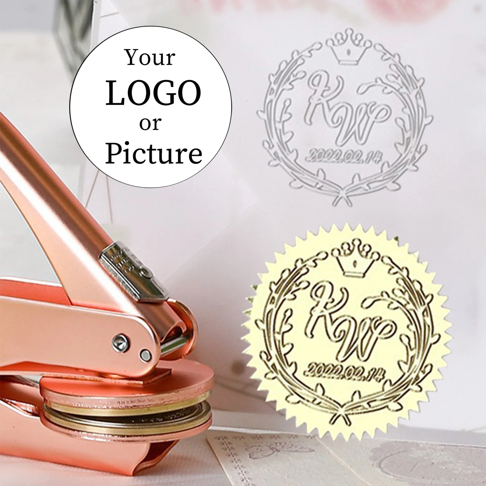 Embossed Stamp Logo Personalized Custom Steel Pliers Stencil For Scrapbooking Wedding Invitation 45-50mm Steel Seal Customized