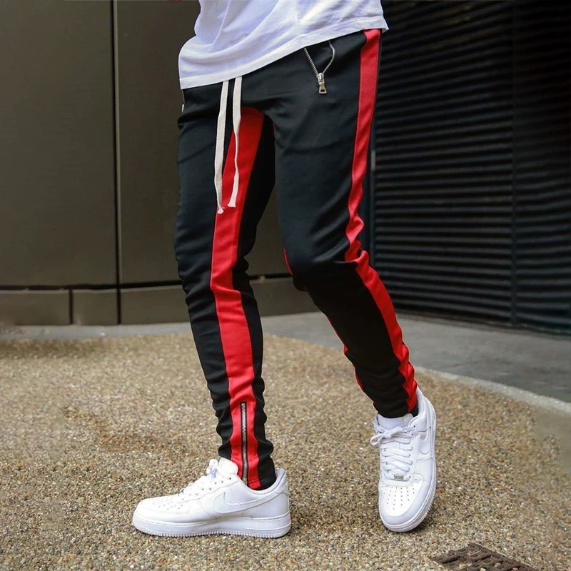 

Joggers Zipper Pocket Men's Trousers Slim Fit Casual Pants Fashion Cotton Streetwear Trend Men's Sweatpants