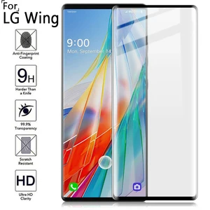 Untuk LG Wing Pelindung Layar Cakupan Penuh Kekerasan 9H Film Pelindung Layar Bening HD Kaca Tempered untuk LG Wing 5G Aksesori 8 penjualan terbaik lg wing display - №