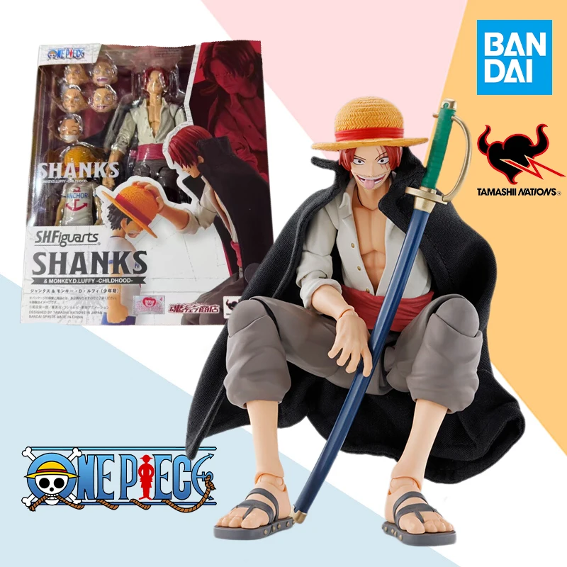 متوفر في المخزون بانداي قطعة واحدة شانكس لوفي تشيلدHOOD SHF S.H.Figurats أنيمي كامل عمل الشكل الانتهاء من أطقم منمذجة لعبة هدية للأطفال #1