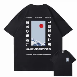 2024 Men's T-shirts Summer Fashion Hip Hop Streetwear Harajuku Japanese Kanji Print Short Sleeve Cotton Loose Tops Tees Boy Girl