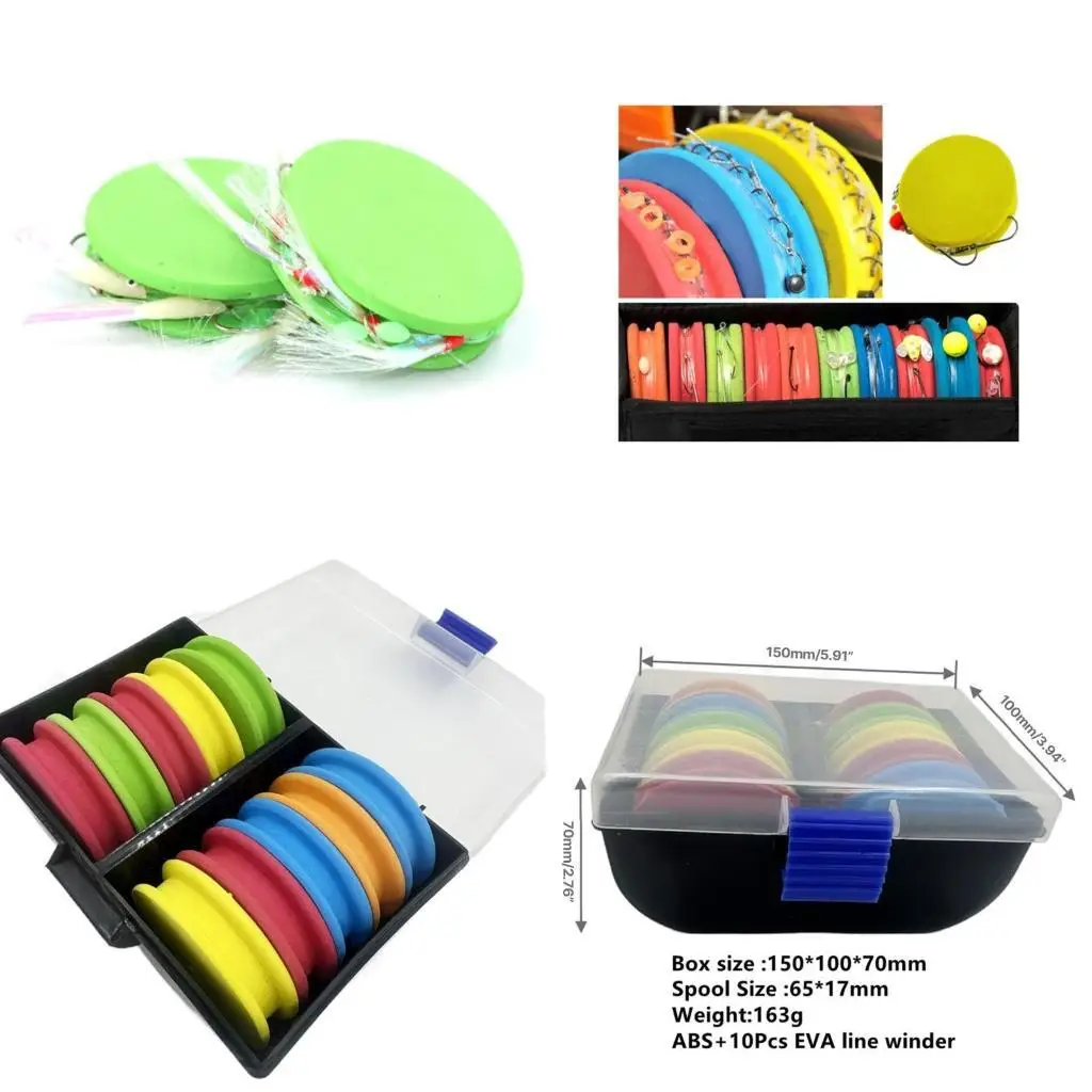 

R6FE Rigging Spools Lines Leader Organizers Spool Line Keeper Round Winding Plates