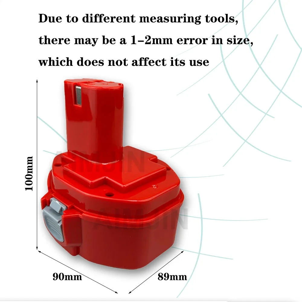 Batería de repuesto para Makita PA14, 14,4 V, 4,8 Ah, 1422, 1433, 1420, 192600-1, 6281D, 6280D, 6337D