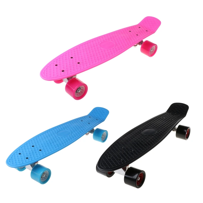 22 inch Four-wheel Skateboard for Beginners Single-Warp Kick Skate Board Aluminum Bracket