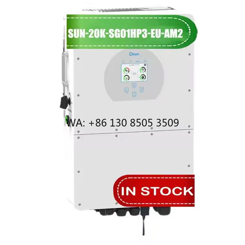 

Deye High Voltage 20KW Hybrid Inverter SUN-20K-SG01HP3-EU Home Solar System 40KWH SOLAR ON/OFF GRID INVERTER