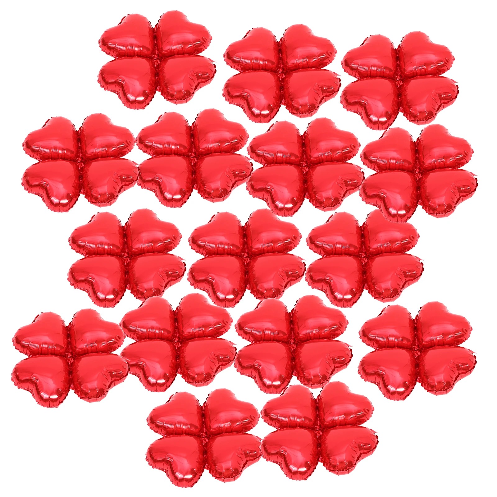 

50pcs Heart Shaped Balloons Foil Clover Red Birthday Party Wedding Festival Decor Balloon Photo Props