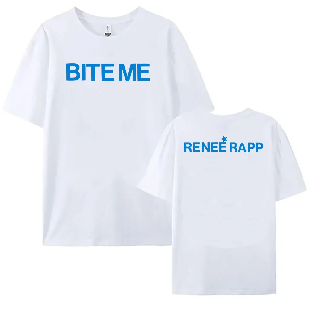 Reneé Rapp Bite Me T-shirt Short Sleeve Cotton O-neck Tshirts for Female Summer Casual 2025 NEW Album T Shirt Graphic Clothing