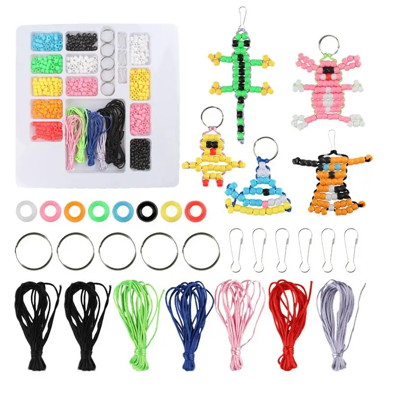 

Keychain Bead Kit Bead Animals Keychain Making Kit Create Bead Animals Fun Supplies Bead Craft Kit For Girls Beginners In DIY