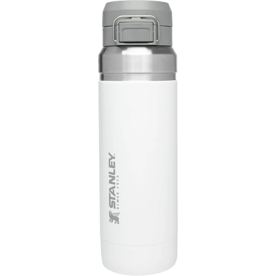 

36 oz Quick Flip GO Water Bottle with Push Button Lid for Travel and Sports: Insulated Stainless Steel Leakproof and Packable D