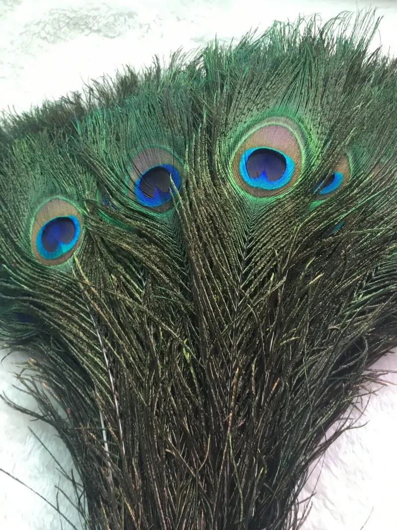 50pcs/lot Peacock Natural Feather Length 40-45cm 16-18 Wedding Wholesale Crafts Decorations for Home Hotel Decoratio