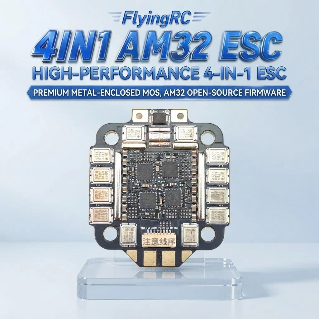 FlyingRC 75A 4IN1 ESC/40A AM32 MINI V1 ESC Speed Controller DSHOT150/300/600/OneShot/PWM 3-7S/2-6S Lipo For RC Plane FPV Drone
