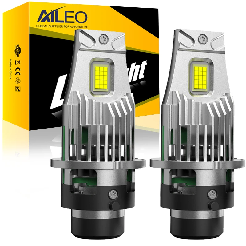 

AILEO D2R D2S Conversion Kit Xenon HID D4S D4R LED Headlight Bulbs 6500K White Light Replacement CANBus Error Free Plug and Play