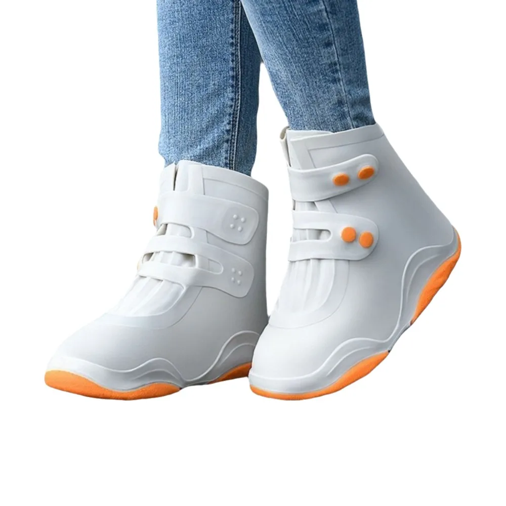 

1 Pair Thickened Rain Boot Covers Anti Slip Wear-resistant Rain Shoe Cover Washable Anti-fouling Waterproof Shoe Covers Outdoor