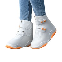 1 Pair Thickened Rain Boot Covers Anti Slip Wear-resistant Rain Shoe Cover Washable Anti-fouling Waterproof Shoe Covers Outdoor