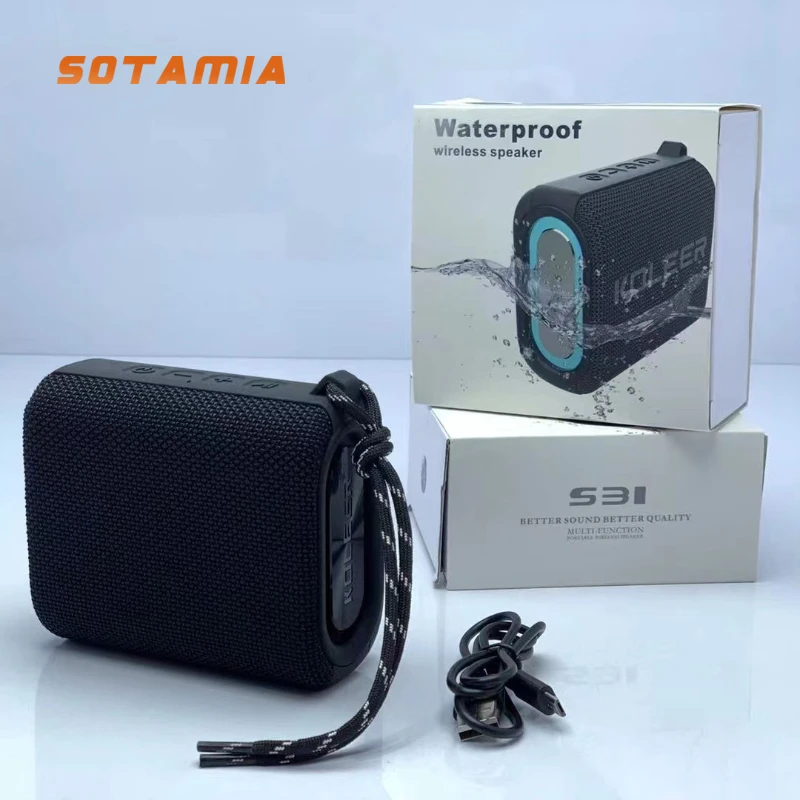

SOTAMIA 1PCS Wireless Bluetooth Speaker Outdoor Portable Cycling Mobile Phone Subwoofer Bluetooth Card Small Audio Home Theater