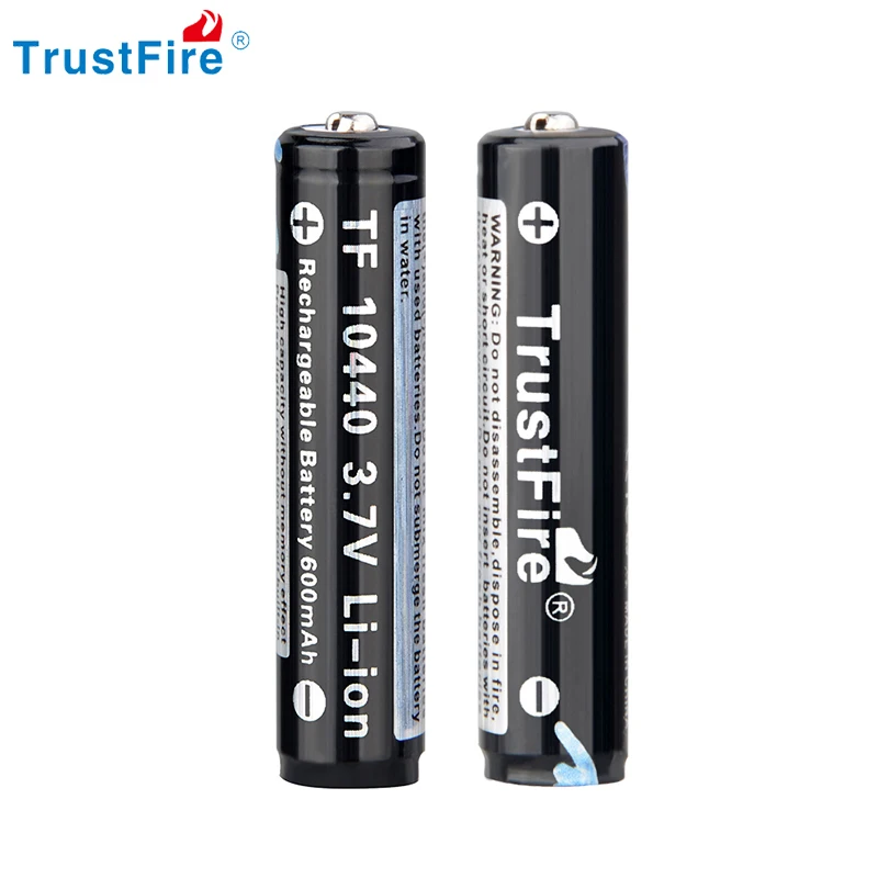 Trustfire 10440 AAA Li Ion Battery 3.7V 350Mah Rechargeable Lithium Batteries Cell High 44MM For Flashlight Toy Calculator Radio