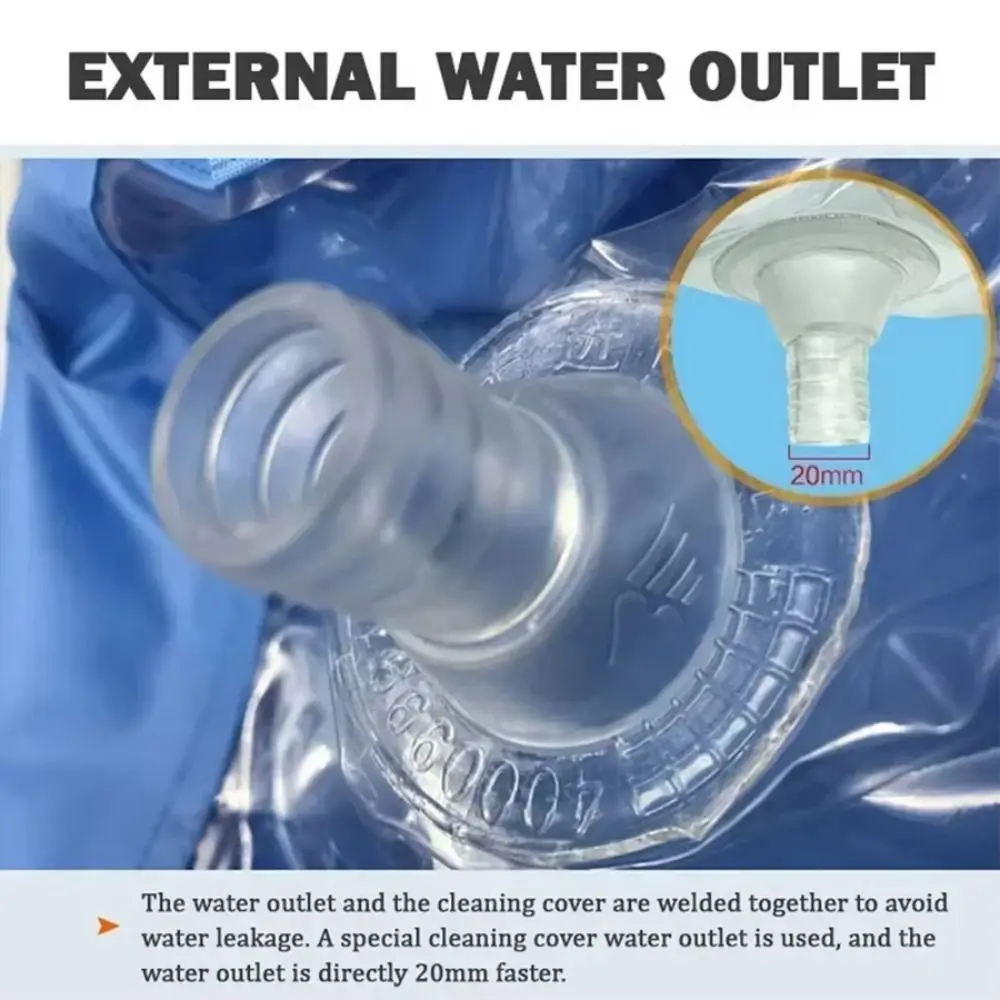 

Leakproof Air Conditioner Cleaning Bag Washable Reusable Split Air Conditioner Washing Cover Blue with Drain Pipe