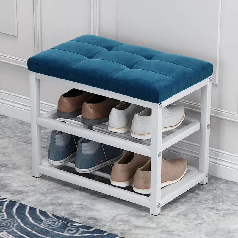 Home S18 door rest shoe rack simple multi-layer storage shoe cabinet can sit iron soft bag multi-functional shoe stool