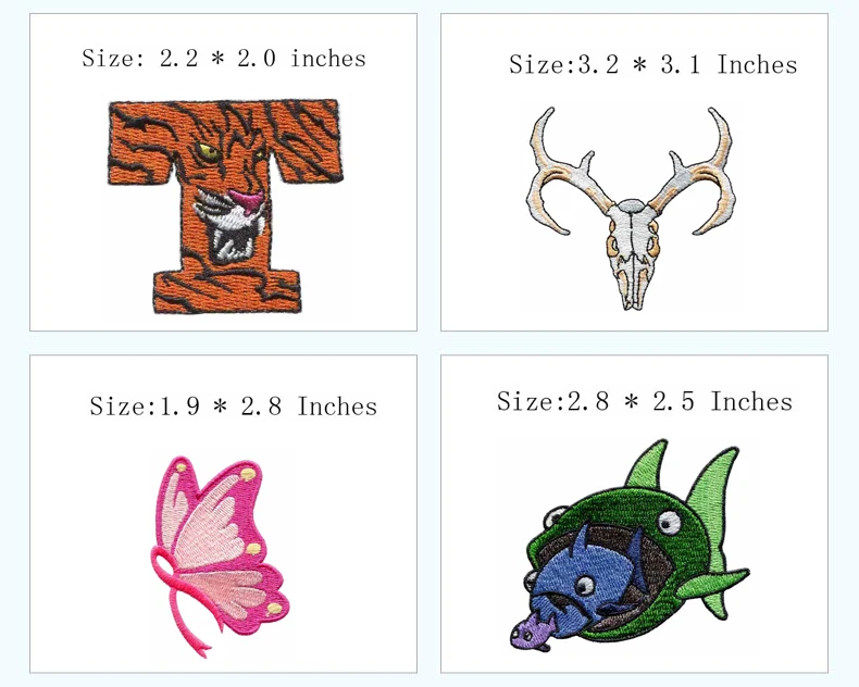 Multi-use Iron-on Embroidered Patches in Stock for Decoration Various Designs And Sizes Available