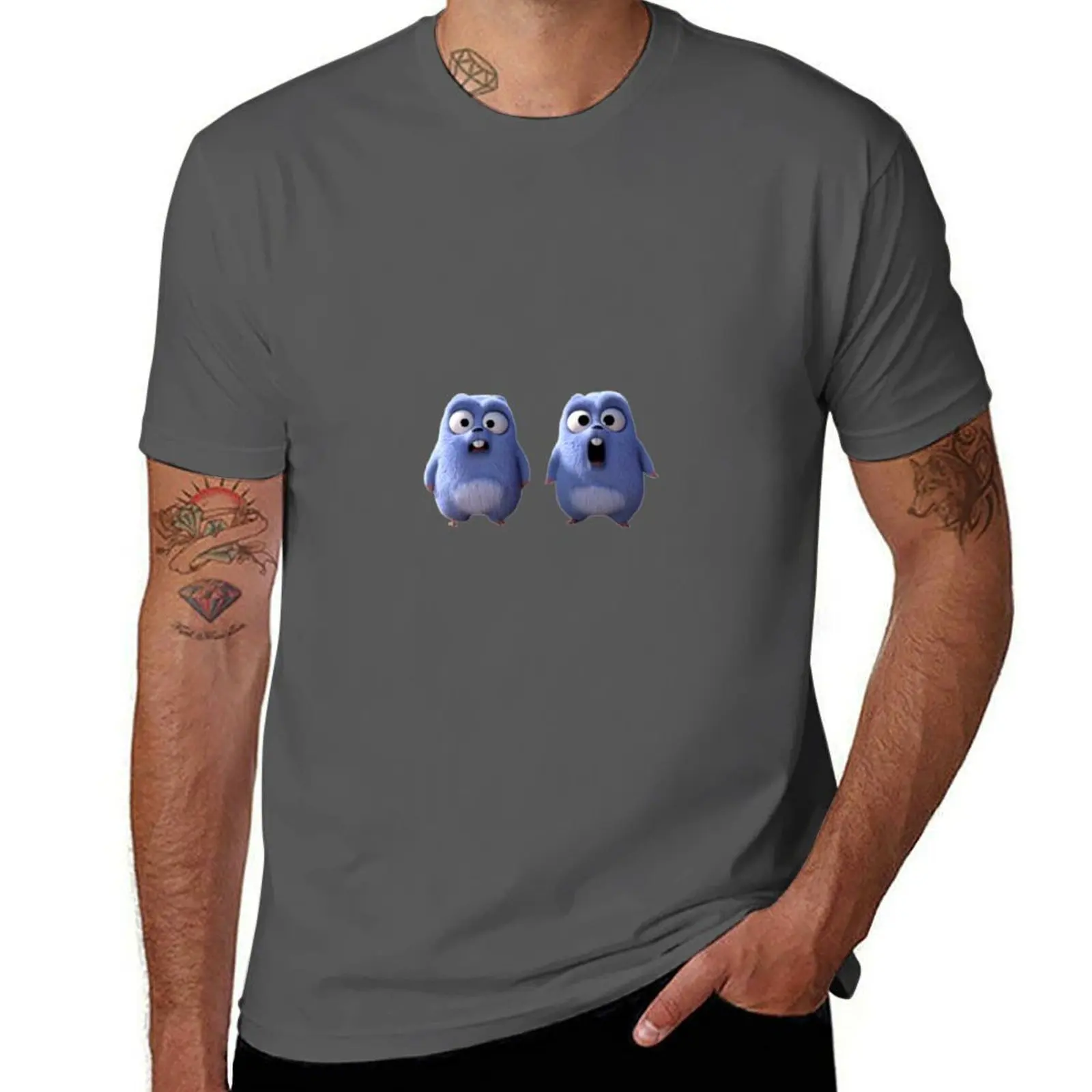 

lemmings two surprised T-Shirt Work Wear Short Sleeve T-Shirt
