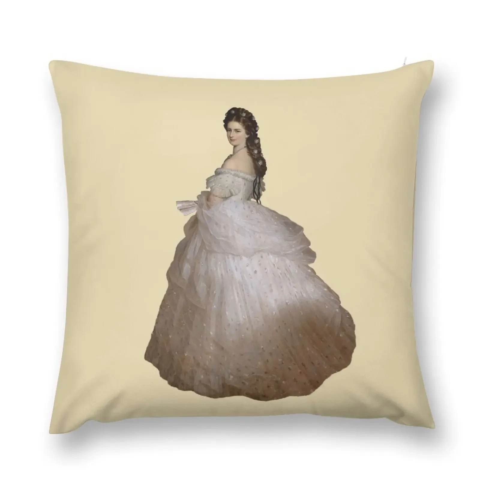 Empress Sisi Elisabeth of Austria - Painting Detail Throw Pillow Cushions Sitting Cushion Cushion Cover autumn pillowcase pillow