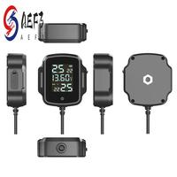AEF3-Motorcycle TPMS Motorbike Tire Pressure Monitoring System Tyre Temperature Alarm System With QC 3.0 USB Charger