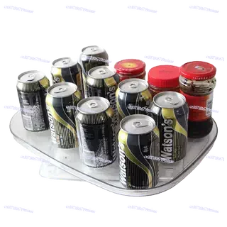 

Transparent Refrigerator Rotating Tray 360 Degree Base Rectangular Kitchen Storage Box