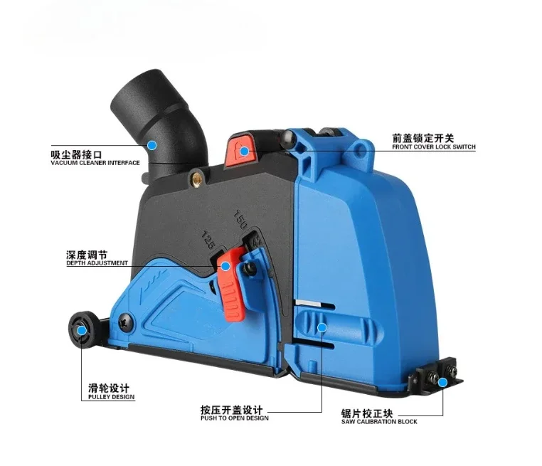 2025 Angle Grinder Slotting Dust Cover, Dust-Free Operation with Vacuum Connection for Cutting & Grooving