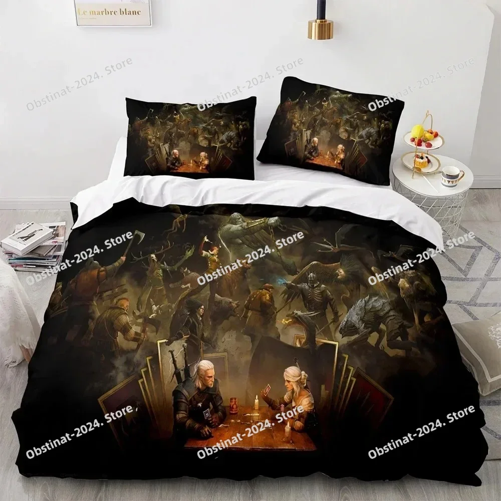 3D Printed The Witchers Printed Bed Set Duvet Cover Pillowcase Bedding Set Bed Linen Sheet Quilt Cover Full Queen King Size