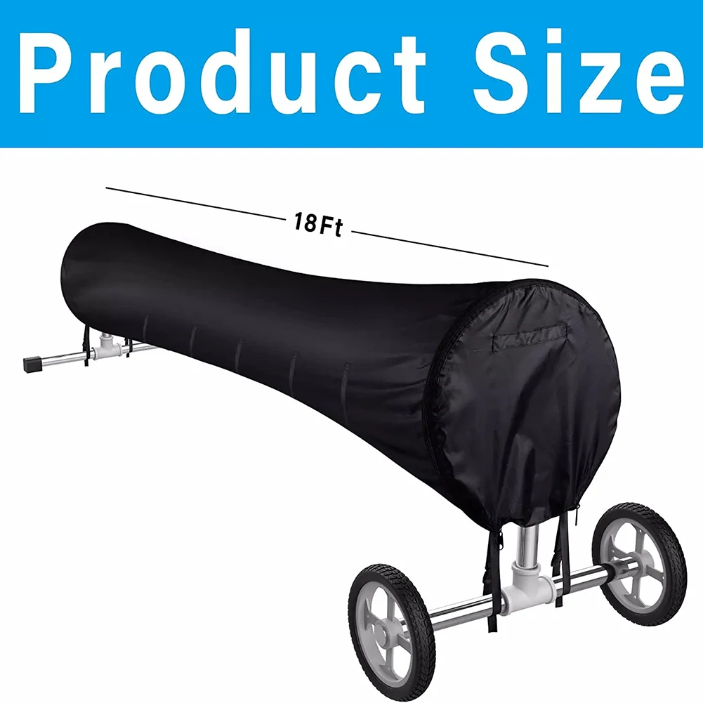 Heavy-Duty Pool Cover 16 18 20 24FT Easy Maintenance Reel All-weather Protection Fade-resistant Summer Protection