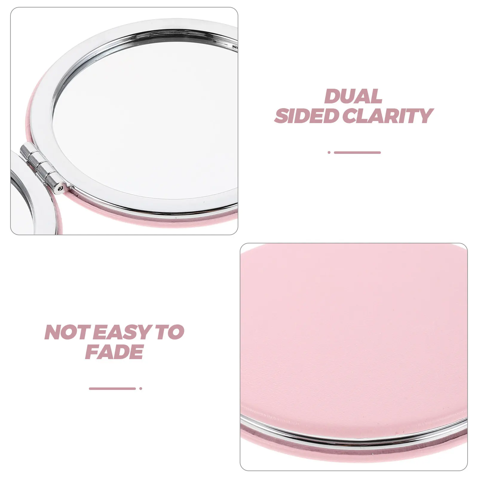 5Pcs Portable Folding Makeup Mirror Double Sided Hd Glass Round Compact Vanity Mirror for Women Men Purse Pocket Travel Office