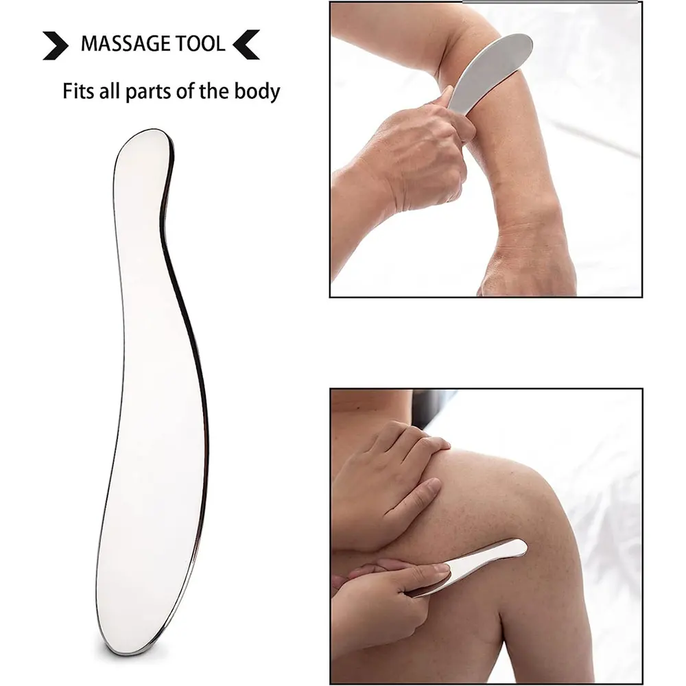 Aço inoxidável Manual Caneta Acupuntura, Gua Sha Raspagem, Ferramenta de Massagem, Trigger Point, Massager Bar, Acupressure Bar