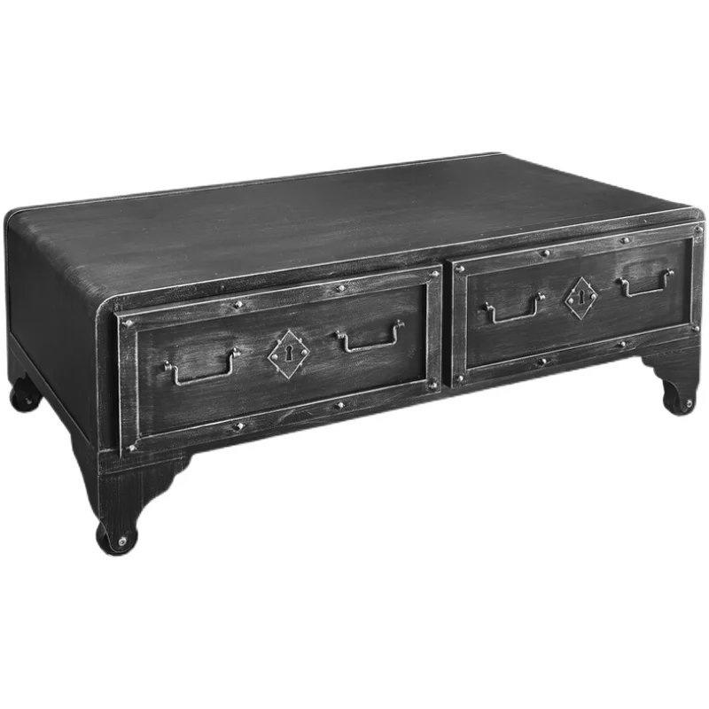 

Coffee table rectangular tea table living room drawer storage cabinet