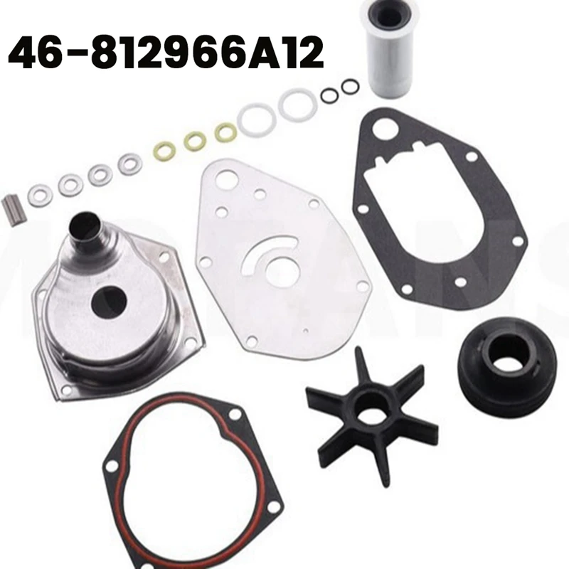 Outboard Water Pump Impeller Repair Kits 46‑812966A12 For Mercury Mariner 4 Stroke Boat Auto Engine Parts 46812966A12