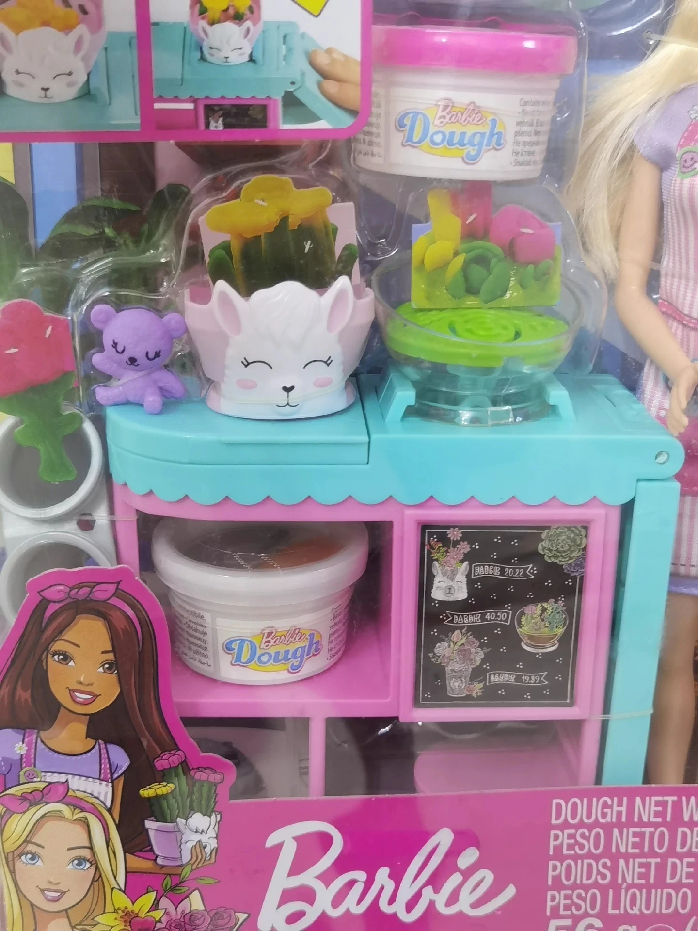 Barbie boneca argila diy flor loja playset gtn58 bonito fingir jogar brinquedo presente de aniversário para meninas figuras colecionáveis acessórios