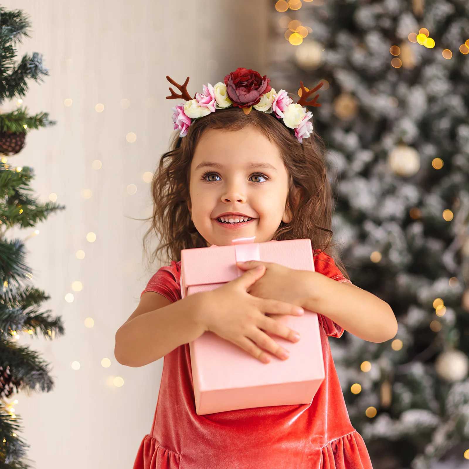 

Unique Elk Antler Headband Christmas Design Lightweight Non-Deformation Headwear Party Hairband Christmas Hair Hoop