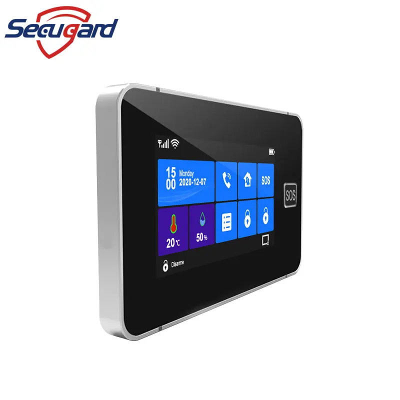 Tuya WiFi GSM Home Security Alarm System 433MHz Wireless Detektor Smart Einbrecher TFT Farbe Bildschirm Host APP Control Alexa google